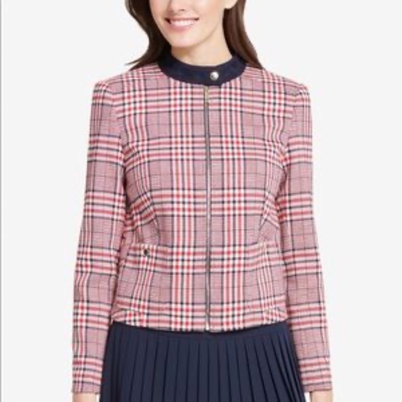 Tommy Hilfiger Plaid Zip-Up Jacket S/M - Picture 2 of 15